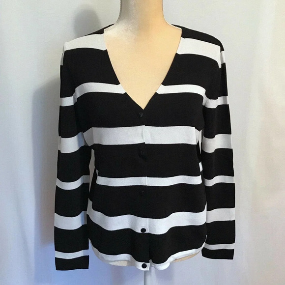 Vintage Due per Due Striped Cardigan M - Picture 3 of 7